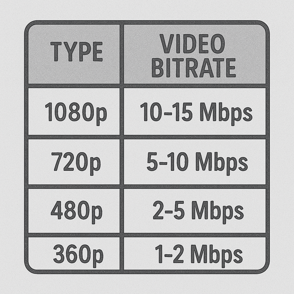 Bitrate trail kaamerates
